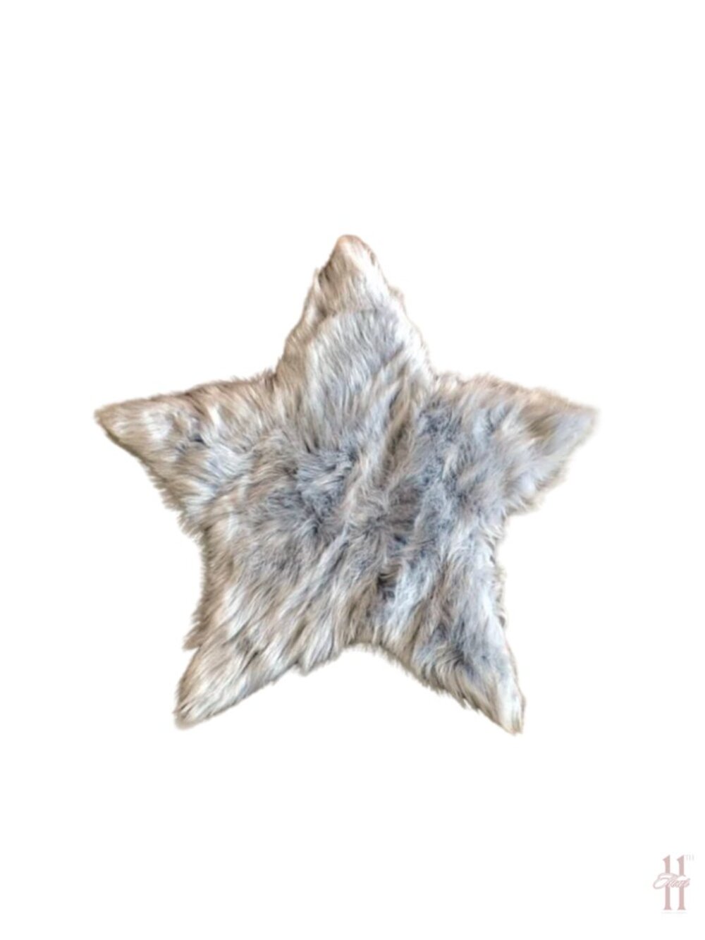 NEW Kroma Karpets Light Gray Faux Sheepskin Star Rug